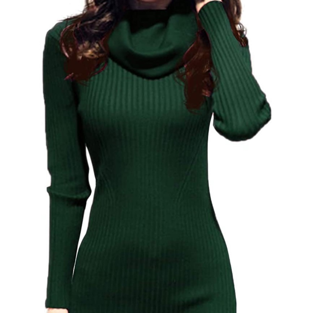 Green Sweater Dress-Size Small